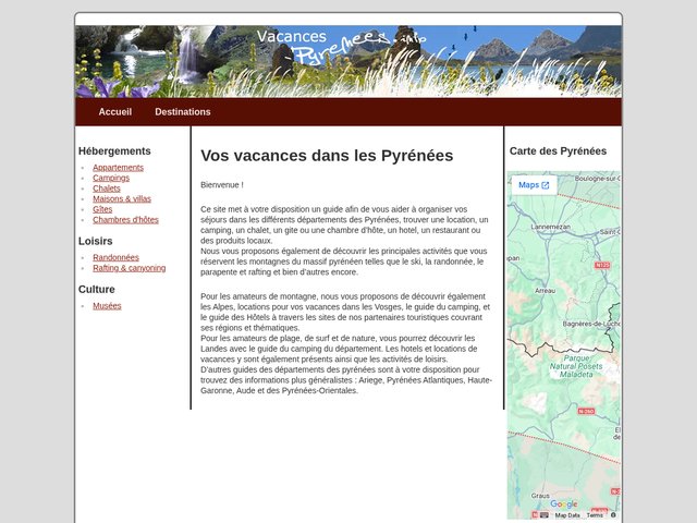 Vacances Pyrénées location, tourisme, ski, randonnée